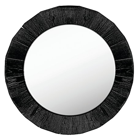 PTM Images Framed Mirror, Round, 28"H x 28"W, Black