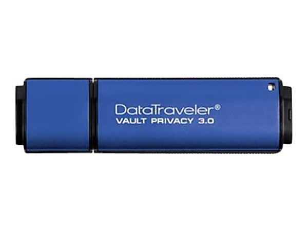 Kingston 8GB DataTraveler Vault Privacy 3.0 USB 3.0 Flash Drive - 8 GB - USB 3.0 - 165 MB/s Read Speed - 22 MB/s Write Speed - 1 Each