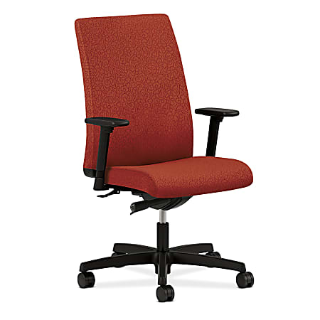 HON® Ignition™ Fabric Chair, 43"H x 27 1/2"W x 17-19"D, Arrondi Cardinal