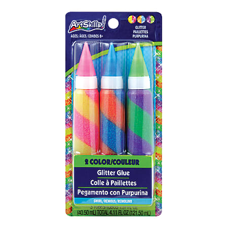 Artskills® Swirl Jumbo Glitter Glue Pens, Assorted Colors, Pack Of 3