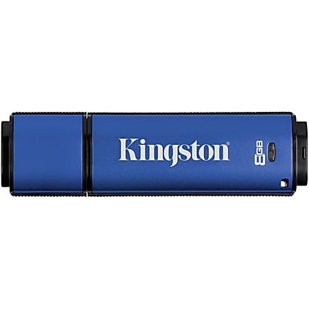 Kingston 8GB DataTraveler Vault Privacy 3.0 USB 3.0 Flash Drive - 8 GB - USB 3.0 - 165 MB/s Read Speed - 22 MB/s Write Speed