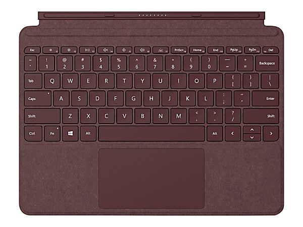 Microsoft Surface Go Signature Type Cover - Keyboard - with trackpad, accelerometer - backlit - QWERTY - US - burgundy - for Surface Go