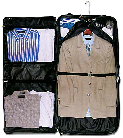 Geoffrey Beene 42 Rolling Garment Bag Black Office Depot