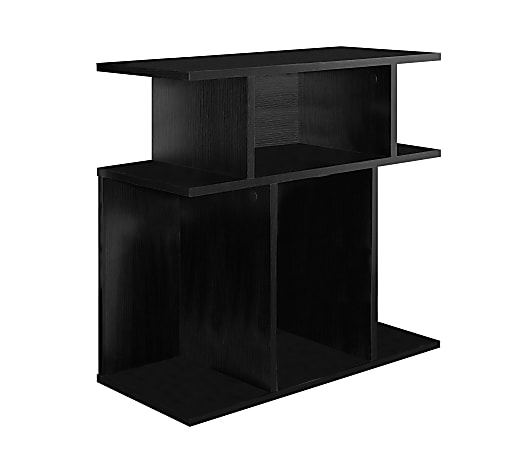 Monarch Specialties Accent Table With Open Shelves, Rectangular, Black