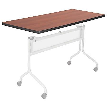 Safco® Impromptu™ Mobile Training Table Top, Rectangular, 48"W x 24"D, Cherry (Base Sold Separately)