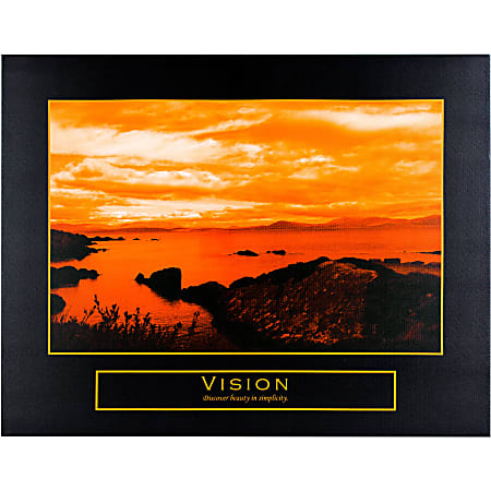 Crystal Art Gallery Motivational Print On Canvas, Vision, 22"H x 28"W, Orange
