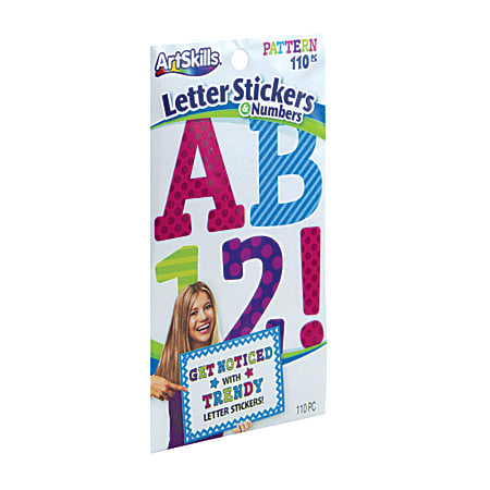 ArtSkills Black Vinyl Poster Letter Stickers and Numbers, 1-Inch and 2-Inch,  Assorted, 250-Count (PA-1349)