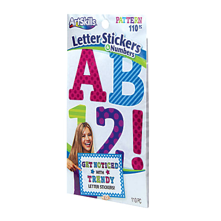 ArtSkills® Handwritten Letter & Numbers Stickers 160 Piece, 160 pc