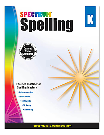 Spectrum Spelling, Grade K