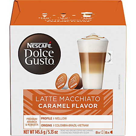 Nescafe® Dolce Gusto® Single-Serve Coffee Pods, Caramel Latte Macchiato, Carton Of 16