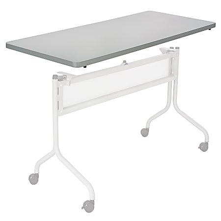 Safco® Impromptu™ Mobile Training Table Top, Rectangular, 48"W x 24"D, Gray (Base Sold Separately)