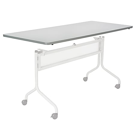 Safco® Impromptu™ Mobile Training Table Top, Rectangular, 72"W x 24"D, Gray (Base Sold Separately)