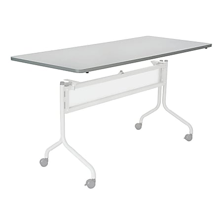 Safco® Impromptu™ Mobile Training Table Top, Rectangular, 72"W x 24"D, Gray (Base Sold Separately)