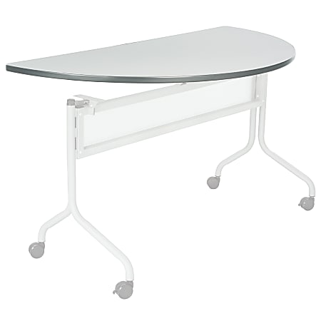 Safco® Impromptu™ Mobile Training Table Top, Half-Round, 48"W x 24"D, Gray (Base Sold Separately)