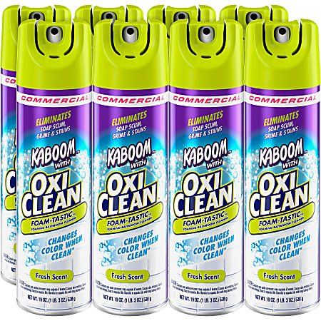 Kaboom Foam-Tastic Bathroom Cleaner - For Multi Surface - Ready-To-Use - 19 oz (1.19 lb) - Fresh Scent - 8 / Carton - Clear