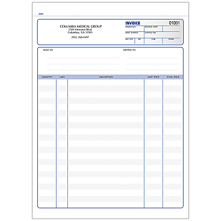 Custom Carbonless Business Forms, Pre-Formatted, Invoice Forms,