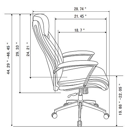 Realspace Modern Comfort Verismo Bonded Leather High Back Executive Chair  BlackChrome BIFMA Compliant - Office Depot