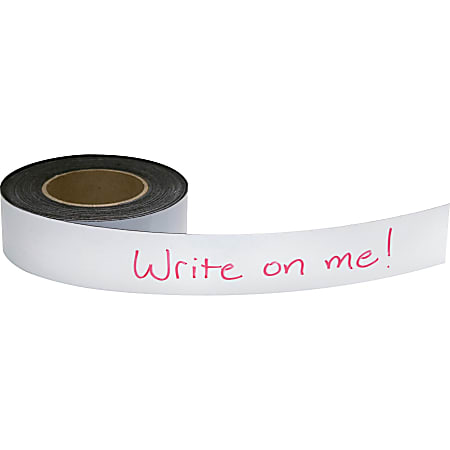 MasterVision Magnetic Dry Erase Writable Roll 1 x 50 White - Office Depot