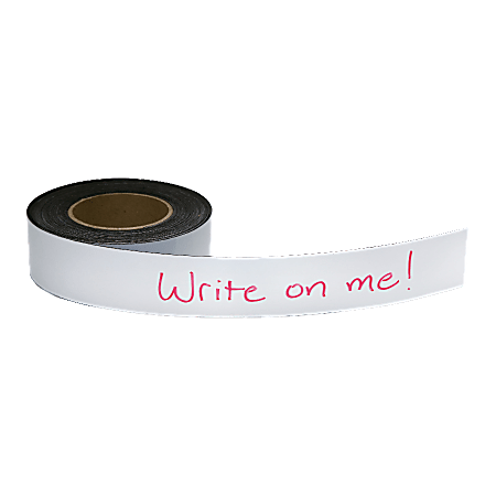 Zeus Magnetic Labeling Tape - 16.67 yd Length x 2" Width - For Labeling, Shelf Labeling - 1 / Roll - White