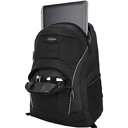 Targus Motor TSB194US Carrying Case (Backpack) for 16" Notebook, Cell Phone - Black - Water Resistant Exterior - Mesh, Polyester Body - Shoulder Strap - 18.9" Height x 7.1" Width - 8.72 gal Volume Capacity