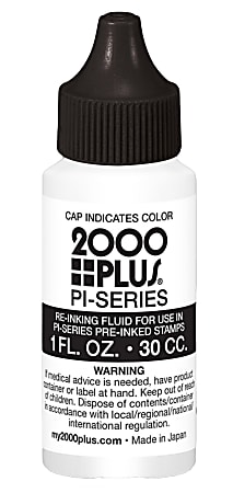 Pre-inked Stamp Re-Inking Fluid, 30 CC. Black