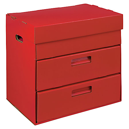 Classroom Keepers Tool Box - External Dimensions: 19.5" Width x 13.5" Depth x 20" Height - Media Size Supported: 12" x 18" - Red - For Scissors, Pencil, Glue Bottle - Recycled - 1 Each