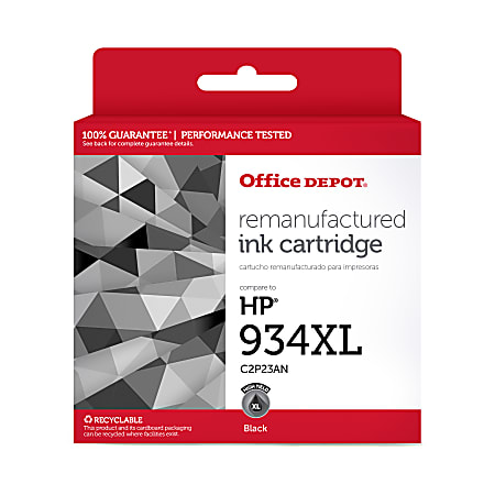 Office Depot® Brand Remanufactured High-Yield Black Inkjet Cartridge Replacement For HP 934XL, OD934XLB