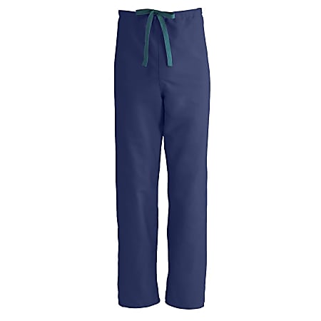 Medline ComfortEase™ Unisex Reversible Drawstring Pants, Large, Midnight Blue