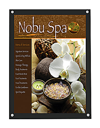 Deflecto 4-in-1 Sign Holder - Support 8.50" x 11" Media - Vertical, Horizontal - Clear, Black, Green Tint