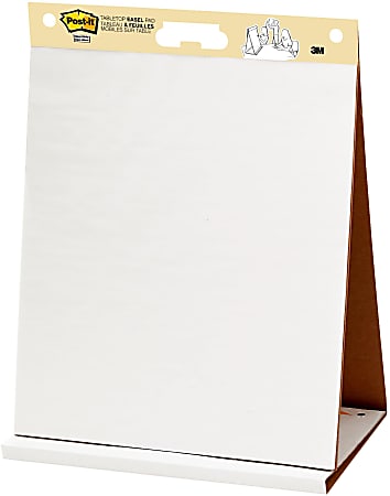 Post it Super Sticky Tabletop Easel Pad 20 x 23 White Pad Of 20 Sheets -  Office Depot