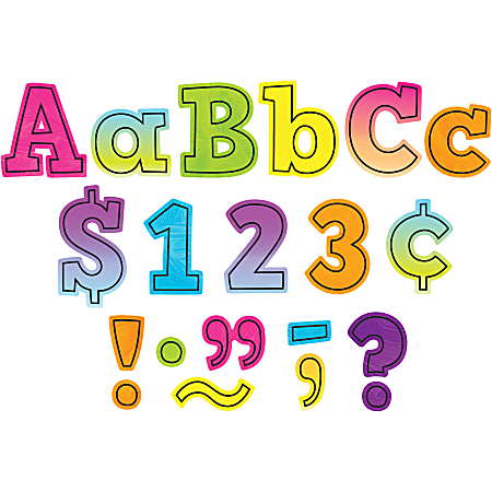 Teacher Created Resources Letters Combo Pack, 4", Brights 4Ever Bold Block, 230 Per Pack, Set Of 2 Packs