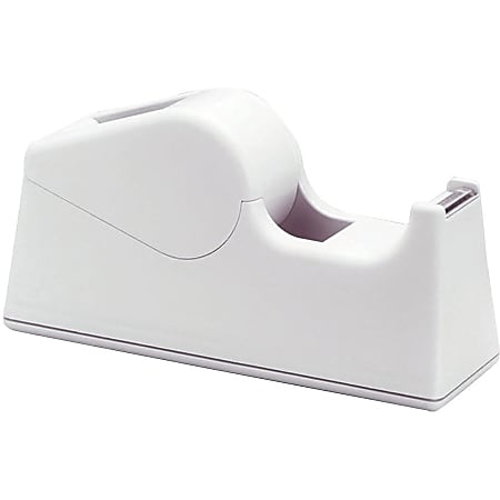 SKILCRAFT® Desktop Tape Dispenser - 3" Core - Serrated Blade, Non-marring, Non-slip Base - Plastic, Rubber - Gray - 1 / Each