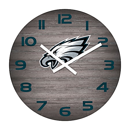 Imperial NFL Weathered Wall Clock, 16”, Philadelphia Eagles
