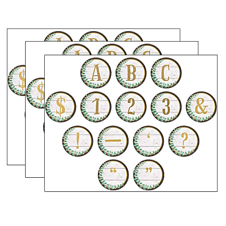 Teacher Created Resources® Circle Letters, Eucalyptus, 216 Per Pack, Set Of 3 Packs