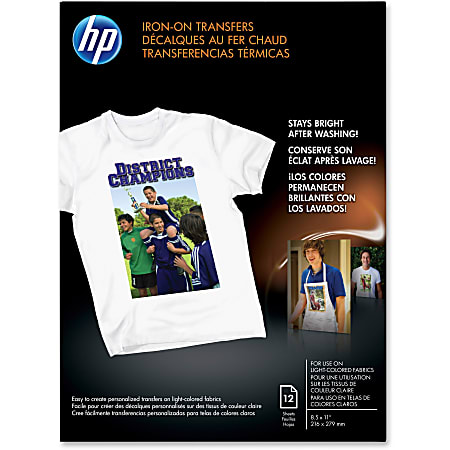 HP Inkjet Iron-On Transfer Paper - White