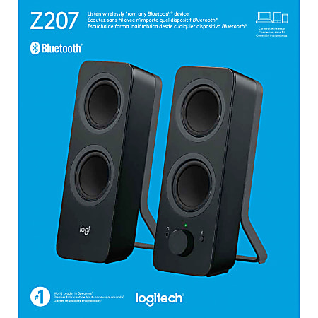 Logitech Z207 Bluetooth Computer Speakers Black Pack Of 2 - Office Depot