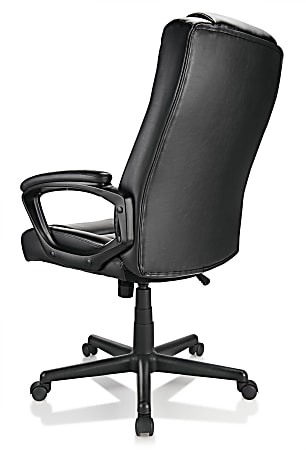 Realspace Hurston Bonded Leather High Back Executive Chair Black BIFMA  Compliant - Office Depot