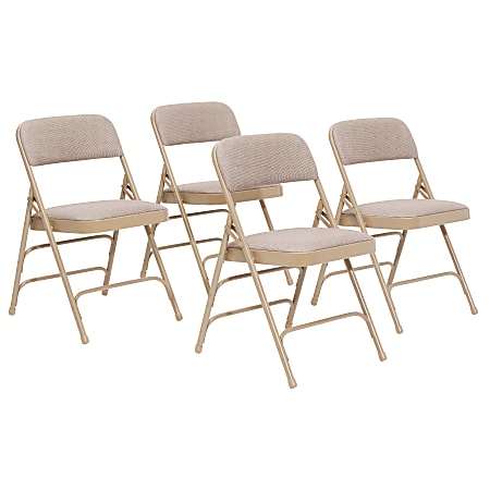 National Public Seating Upholstered Triple-Brace Folding Chairs,