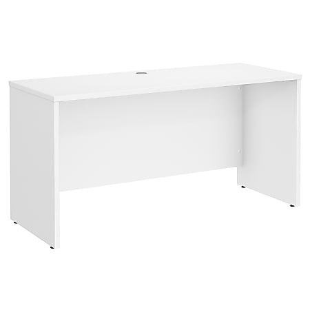 Bush Business Furniture Studio C Credenza Desk, 60"W x 24"D, White, Premium Installation