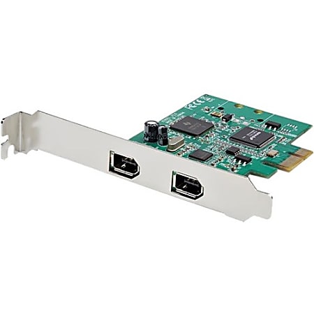 StarTech.com 2 Port 1394a PCI Express FireWire Card - TI TSB82AA2 Chipset - Plug-and-Play - PCIe FireWire Adapter (PEX1394A2V2)