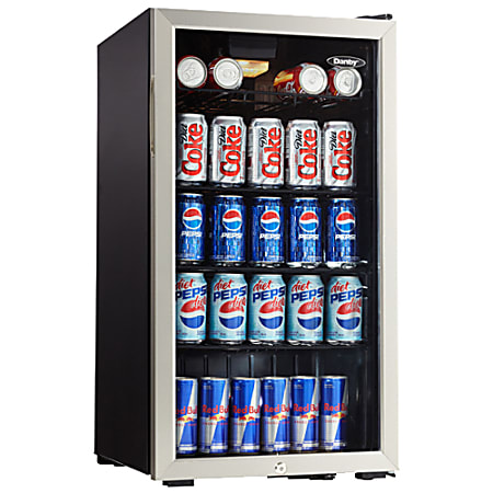 Danby DBC120BLS Beverage Center - 24.70 gal - Glass - 32.6" x 17.5" x 20.1" - Black