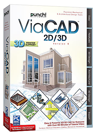 Punch!® ViaCAD 2D/3D, For PC/Mac®, Disc