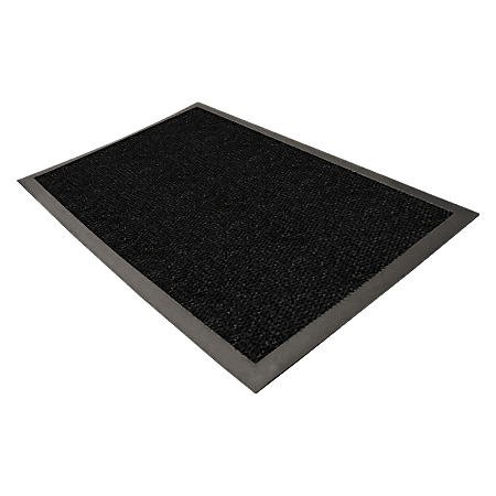 Genuine Joe Ultraguard Indoor Wiper Scraper Floor Mat 3 x 5 Charcoal Black