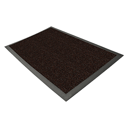 Genuine Joe Ultraguard Indoor Wiper/Scraper Floor Mat, 4' x 6', Chocolate