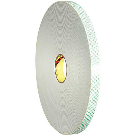 3M™ 4008 Double-Sided Foam Tape, 3" Core, 2" x 36 Yd., Natural