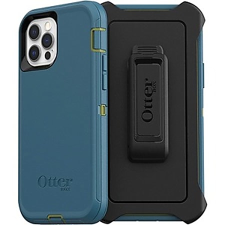 OtterBox Defender Rugged Carrying Case Holster For Apple® iPhone® 12 And iPhone® 12 Pro Smartphone, Teal Me Bout It