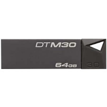 Kingston 64GB DataTraveler Mini 3.0 USB Flash Drive (Grey) - 64 GB - USB 3.0 - 70 MB/s Read Speed - 15 MB/s Write Speed - Gray - 5 Year Warranty