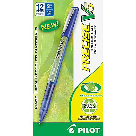 Pilot Precise V5 BeGreen Rollerball Pens Extra Fine Point 0.5 mm