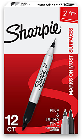 Sharpie Pens, Fine Point (0.4mm), Assorted Colors, 12 Count