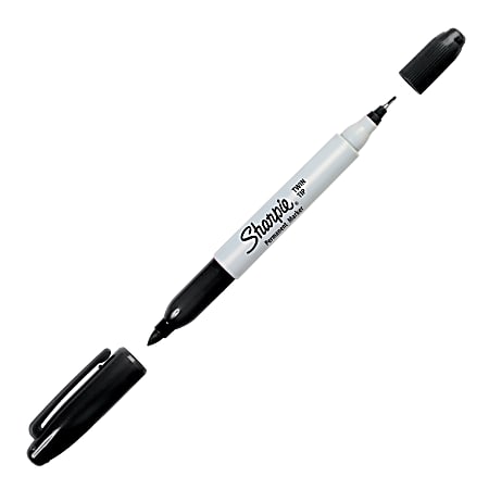 Skin Companion Twin Tip Black Skin Marker Pen (50 Pieces)